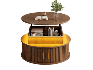 Table rond(e) coloris bois foncé <strong>ATELIER CONFORTIEL</strong> <strong></strong> - 75 cmx75 cm