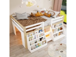 Lit mezzanine 140x200 cm    coloris naturel