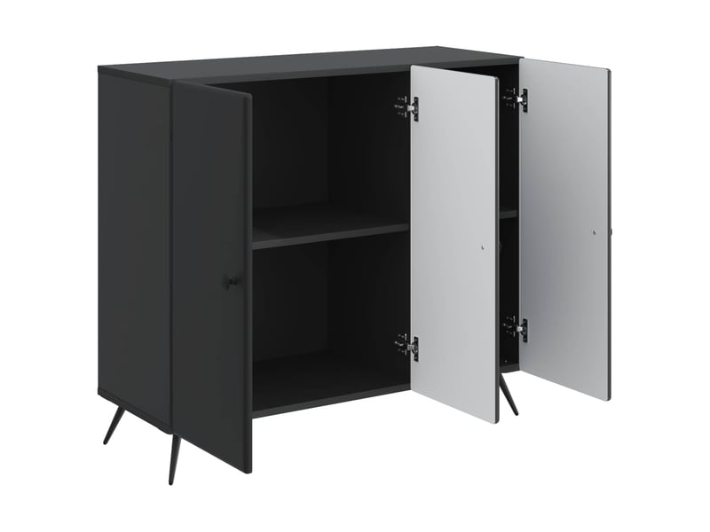  Buffet - bahut - meuble de rangement noir 89 x 34,5 x 80 cm bois d'ingénierie  - Conforama D