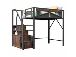 Lit mezzanine 140x200 cm TCQPZ coloris noir