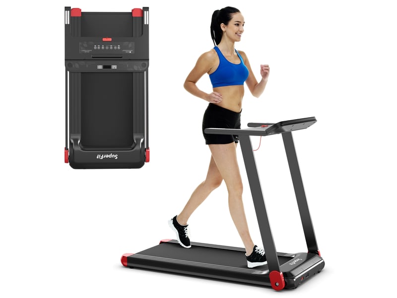 Tapis De Course Pliable 12 Km/h - Tapis De Marche Inclinable 10% Avec Moteur 5,0 CV, Charge 120 Kg - Walking Pad Silencieux Pour Maison, Bureau - 5