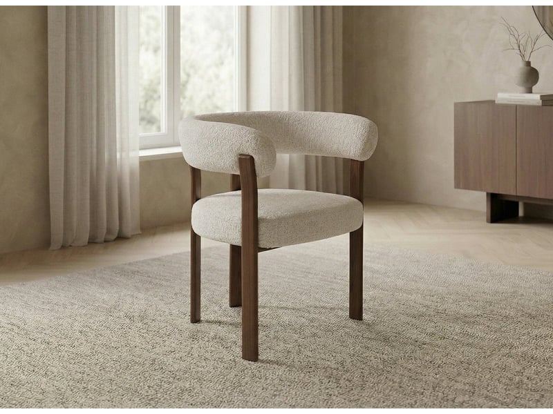  Lot de 2 chaises en velours tissé écru pieds en métal marron diego A4096-ECR-MARR - Conforama C