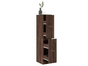 Armoire apothicaire chêne marron 30x41x144,5 cm bois ingénierie