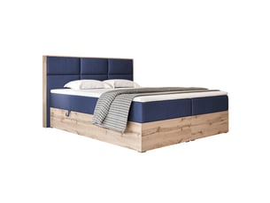 Lit coffre 120x200cm <strong>IDOHOME</strong>  <strong>LAVIO</strong> coloris bleu