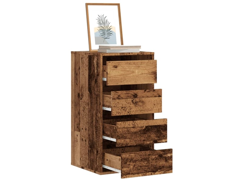  Commode chambre adulte, commode d'angle vieux bois 40x41x76 cm bois d'ingénierie  - Conforama B