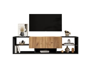 Meuble tv coloris noir 160 cm <strong></strong> <strong></strong>