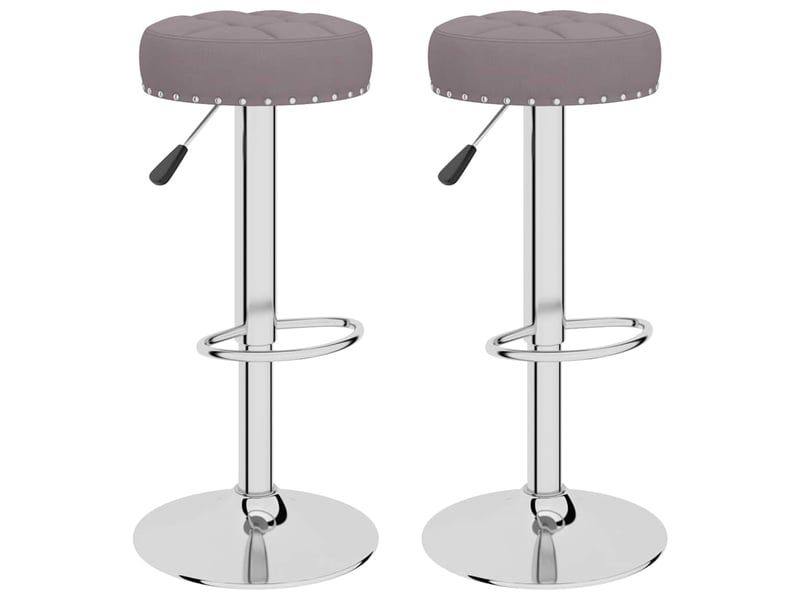  Lot de 2 tabouret de bar, chaise de bar taupe tissu shl62292  - Conforama A