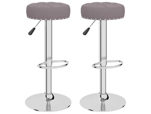 Lot de 2 tabouret de bar, chaise de bar taupe tissu shl62292