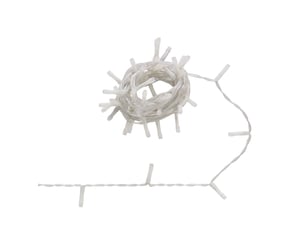 Guirlande lumineuse d'extérieur 5 m 67 led rouge, vert et blanc chaud fil transparent 13 fonctions avec minuteur sur secteur