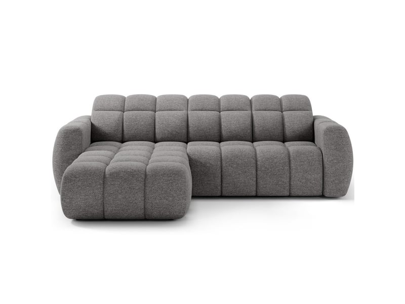  Canapé d'angle électrique fanoti 3 places gris chiné – angle gauche  - Conforama A