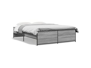 Lit 2 places 135x190 cm coloris gris