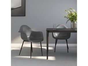 Lot de 2 chaises salle à manger | chaise de salon gris pp shl9262