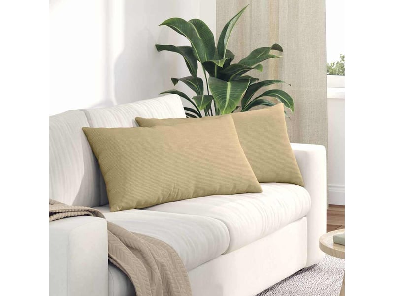 Lot de 2 coussins de canapé, coussins décoratifs vert gris 80 x 40 cm cf59207 - Conforama B