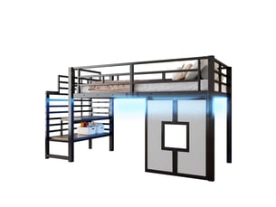 Lit mezzanine 90x200 cm   Fay Lum coloris noir