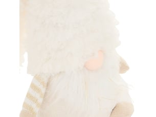 Gnome de noël alpo blanc h. 72 cm