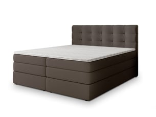 Lit avec rangement 180x200 cm <strong>MASSENO</strong>  <strong></strong> coloris marron