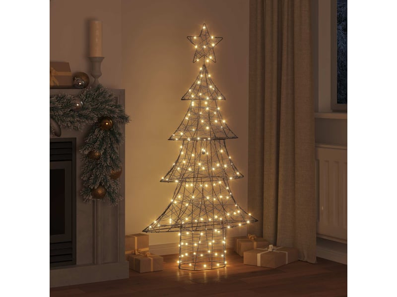  Sapin de noël, arbre de noël 160 led blanc chaud 150 cm rotin cf60949  - Conforama C