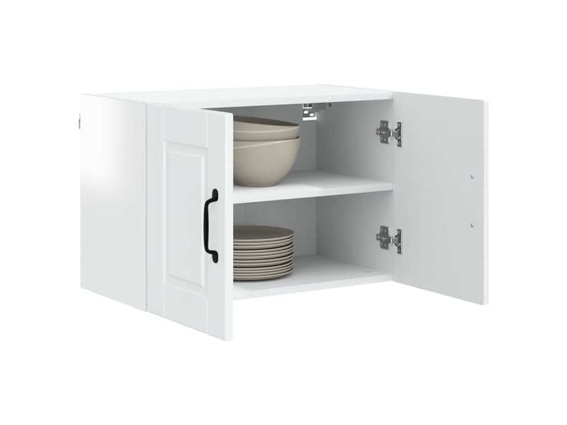  Meuble mural de cuisine, armoire de cuisine blanc brillant 60x31x40cm  - Conforama C