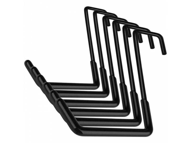  Lot de 6 crochets en s pour garage - robuste - double crochet mural - outils électriques - pour bricolage - organisation de garage (noir  - Conforama A