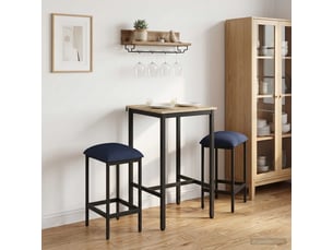 Lot de 2 tabouret de bar, chaise de bar bleu 40x32x64 cm bois d'ingénierie shl2379