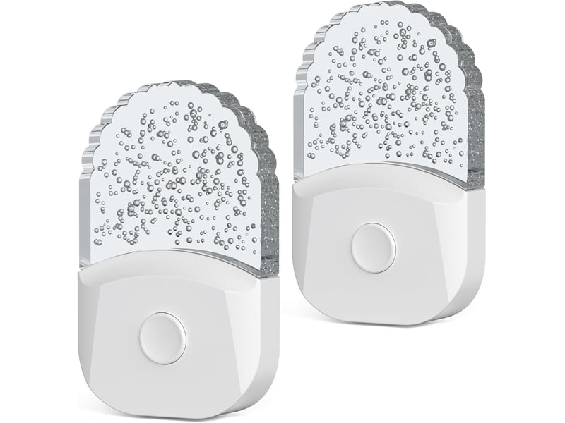  Luce notturna da parete con sensore crepuscolare, 0.5w bianco caldo+rgb, 3 modalità, 2 pezzi per camera, bagno, garage  - Conforama A