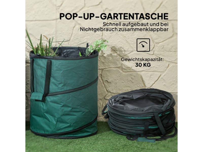  Sac à déchets de jardin 2x160 l, étanche, autoportant, couvercle zippé, réutilisable  - Conforama B