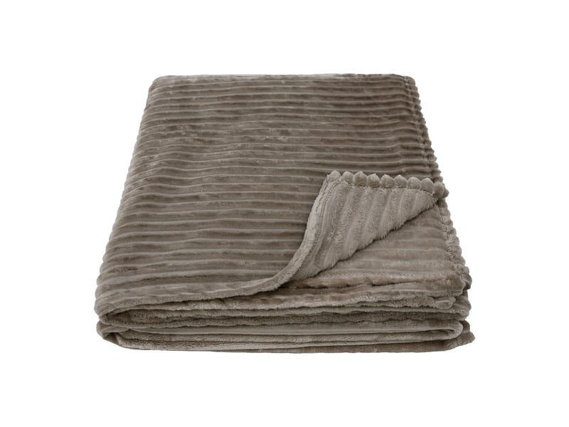 Plaid 180X 230CM blanc NEIGE - Conforama D
