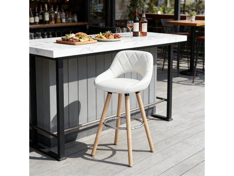  Tabouret de bar élégance 1 pièce, confortable, multifonction, dossier, cuisine et bar moderne  - Conforama B