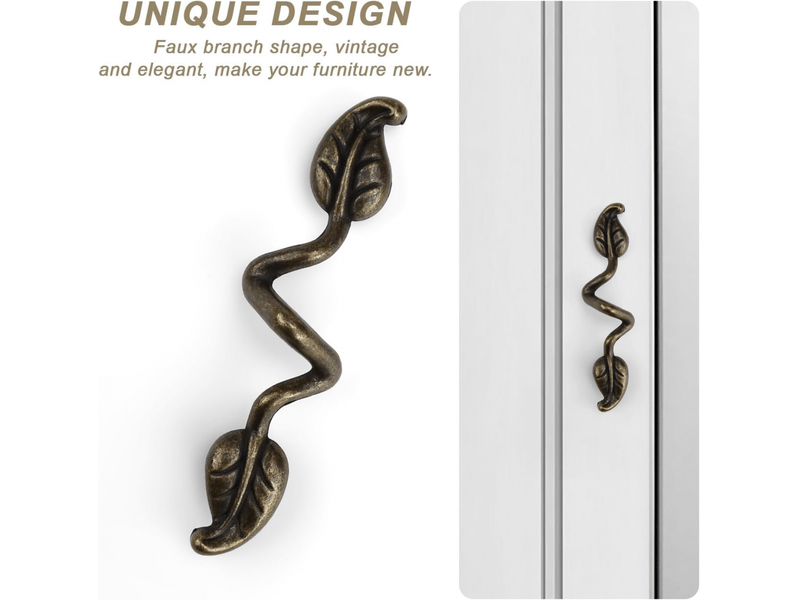  Poignée de meuble ancien (2 pièces), design vintage, pour cuisine, armoires et tiroirs  - Conforama C