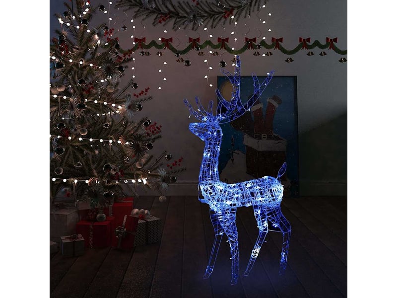  Renne de décoration, éclairage de noël acrylique 140 led bleues 120 cm cf62048  - Conforama B