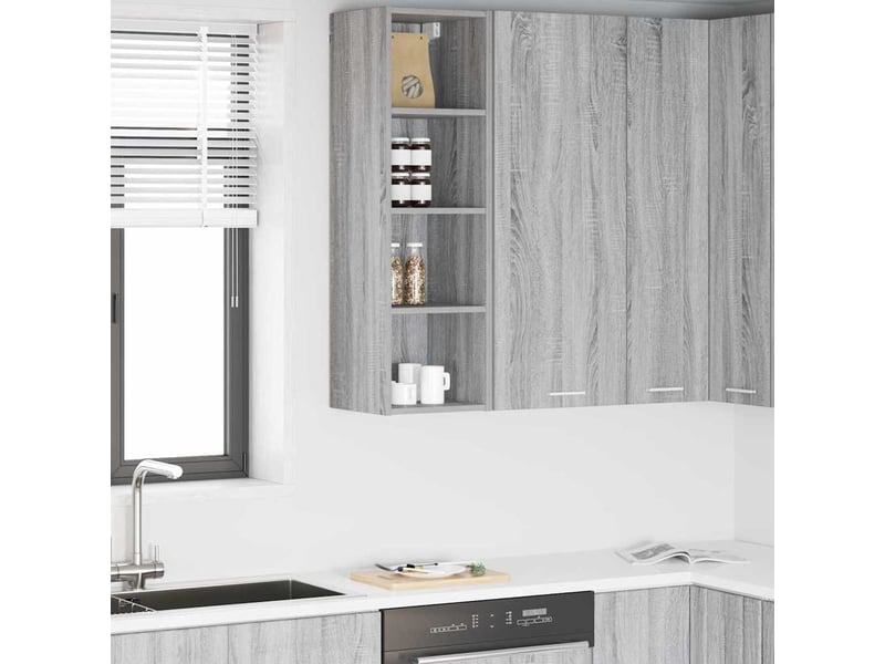  Meuble de rangement, armoire suspendue gris sonoma 30x29,5x100cm  - Conforama B