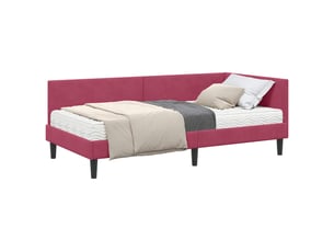 Lit simple 100x200 cm coloris rouge