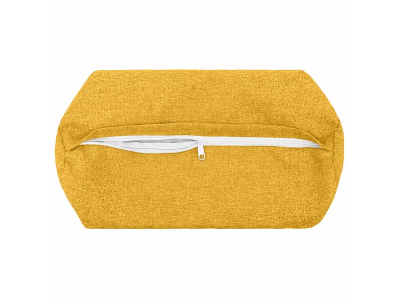  Lot de 6 housses de coussin heerlen jaune clair ø 15 x 40 cm tissu cf49674  - Conforama D
