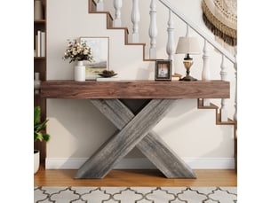 Table basse rectangulaire coloris marron <strong></strong> <strong></strong> - 30 cmx140 cm