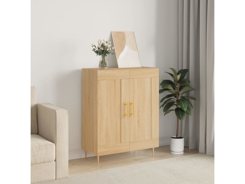 Buffet - bahut - meuble de rangement chêne sonoma 69,5x34x90 cm bois d'ingénierie  - Conforama B