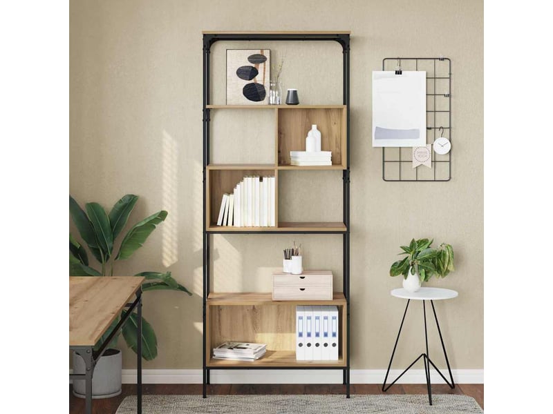  Bibliothèque 7 niveaux, armoire à livres 76 x 33 x 188,5 cm bois d'ingénierie shl443  - Conforama D