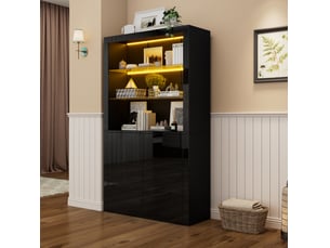 Vitrine coloris noir <strong>VIVRYN</strong> <strong></strong> - x170 cm