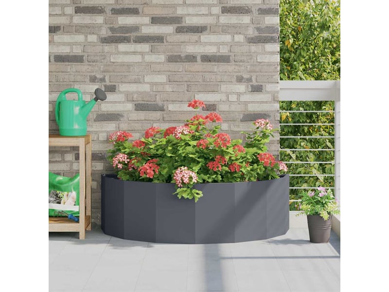  Jardinière - bac à fleurs anthracite 120 x 60 x 35 cm acier  - Conforama B
