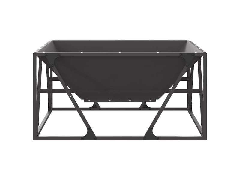  Brasero exterieur, foyer noir 80x80x40 cm acier patiné shl20280  - Conforama E