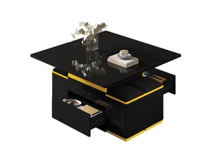 Table basse rectangulaire coloris bicolore - 50 cmx100 cm