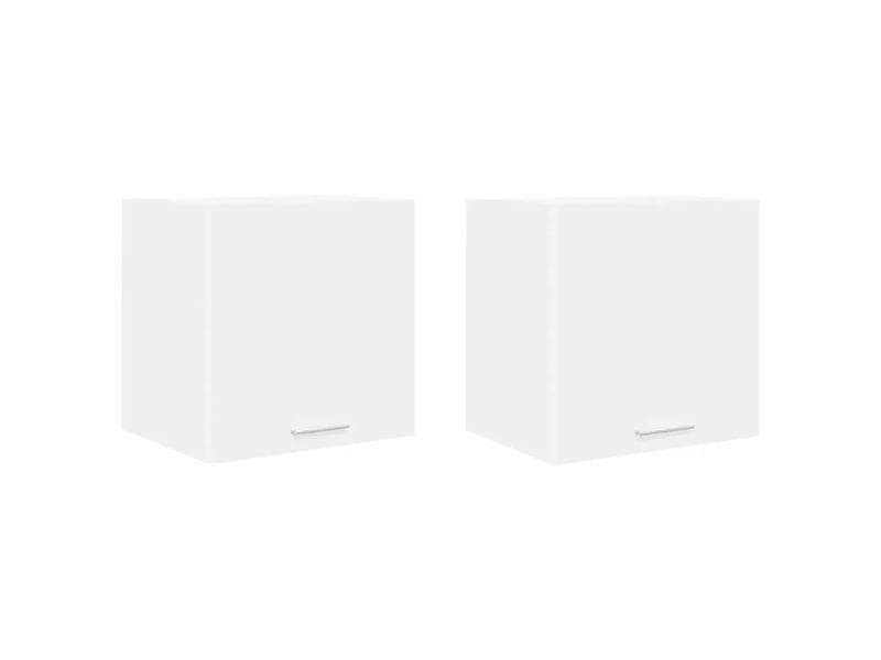  Lot de 2 armoires suspendues modernes avec grand espace de stockage 40 x 31 x 40 cm en bois d'ingénierie blanc 02_0053178  - Conforama A