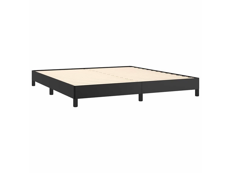  Lit double- lit adulte -  cadre de lit sans matelas noir 180x200 cm similicuir  - Conforama C