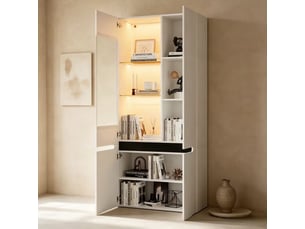 Vitrine coloris blanc <strong>COVREO </strong> <strong></strong> - x