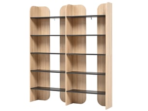Bibliotheque coloris bicolore <strong>REDOM</strong> <strong></strong> - 25 cm x 160 cm