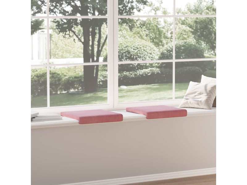  Lot de 2 coussins de banc, coussins d'assise, coussins pour chaisecanapé velours rose profondeur 35 cm cf52543  - Conforama D