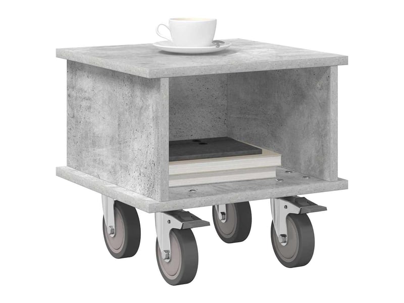  Meuble tv - banc tv - meuble de rangement 37 x 35 x 35 cm gris béton bois d'ingénierie  - Conforama C
