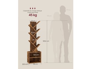 Bibliotheque coloris marron <strong>HELLOSHOP 26</strong> <strong></strong> - 20.3 cm x 123.2 cm
