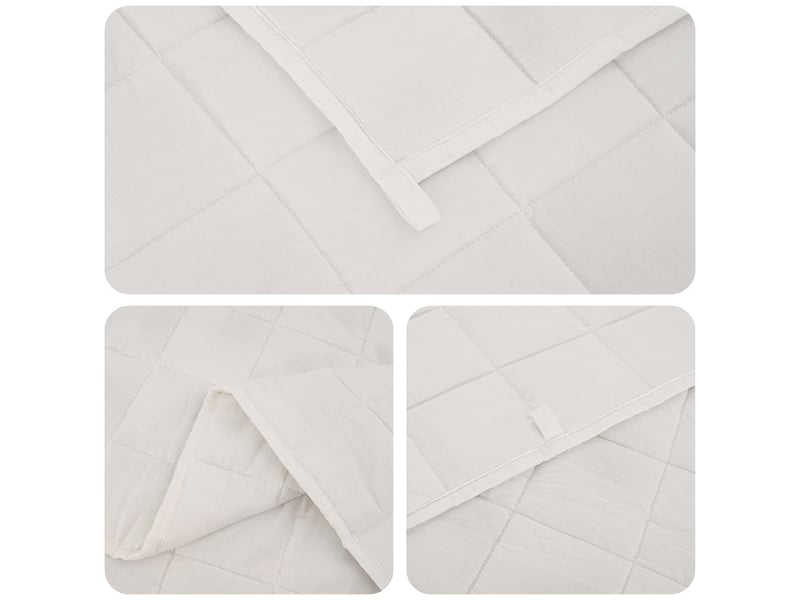  Couverture lestée, couverture pondérée blanc 135x200 cm 10 kg 100% coton 205t shl72182  - Conforama E