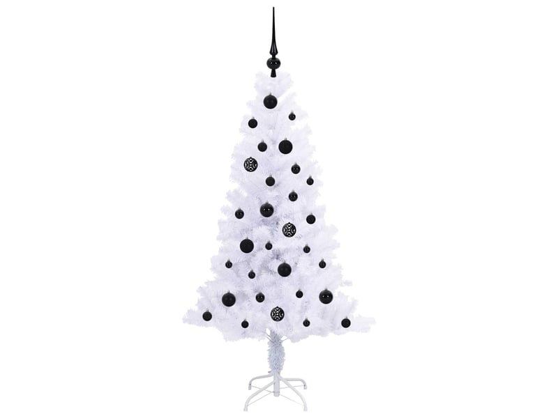 Sapin de noël artificiel, arbre de noël avec 150 led blanc 150 cm pvc et acier shl618 - Conforama D