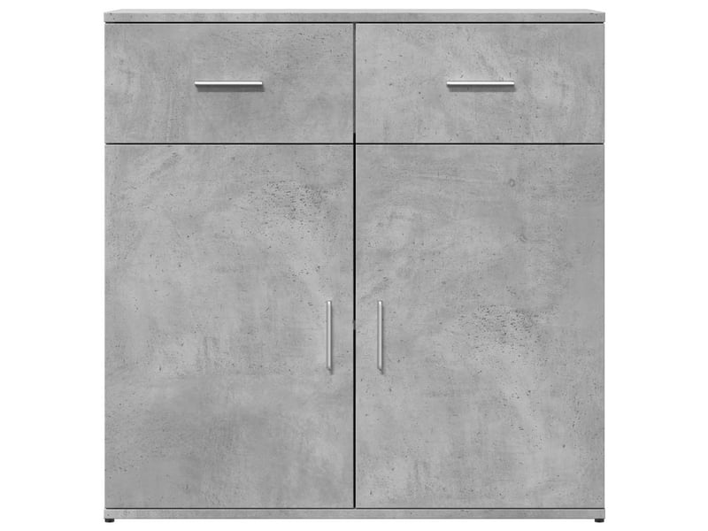  Buffets 2 pcs - bahut - meuble de rangement gris béton 79x38x80 cm bois d'ingénierie  - Conforama E